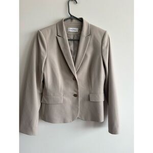 Calvin Klein Women's Taupe Slim-Fit Blazer